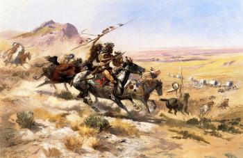 查爾斯 馬裡安 拉塞爾 Attack on a Wagon Train